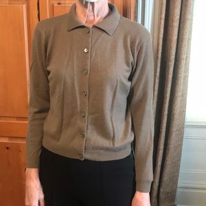 Lord and Taylor Cashmere button up sweater
